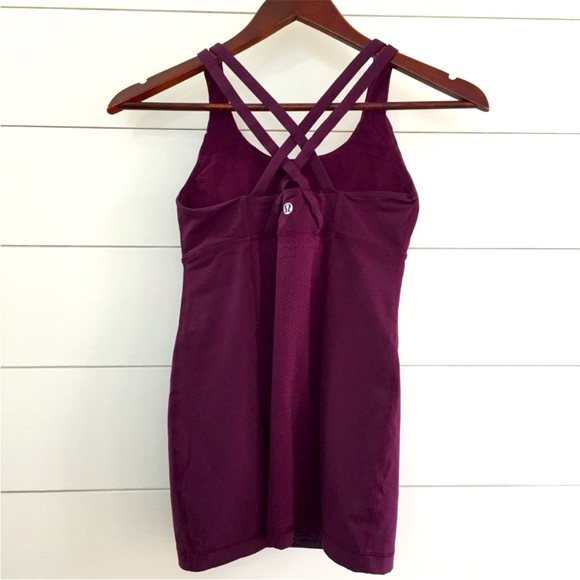 LULULEMON Wee Are From Space Plum Tank Top Workout Athletic Yoga - Picture 8 of 9